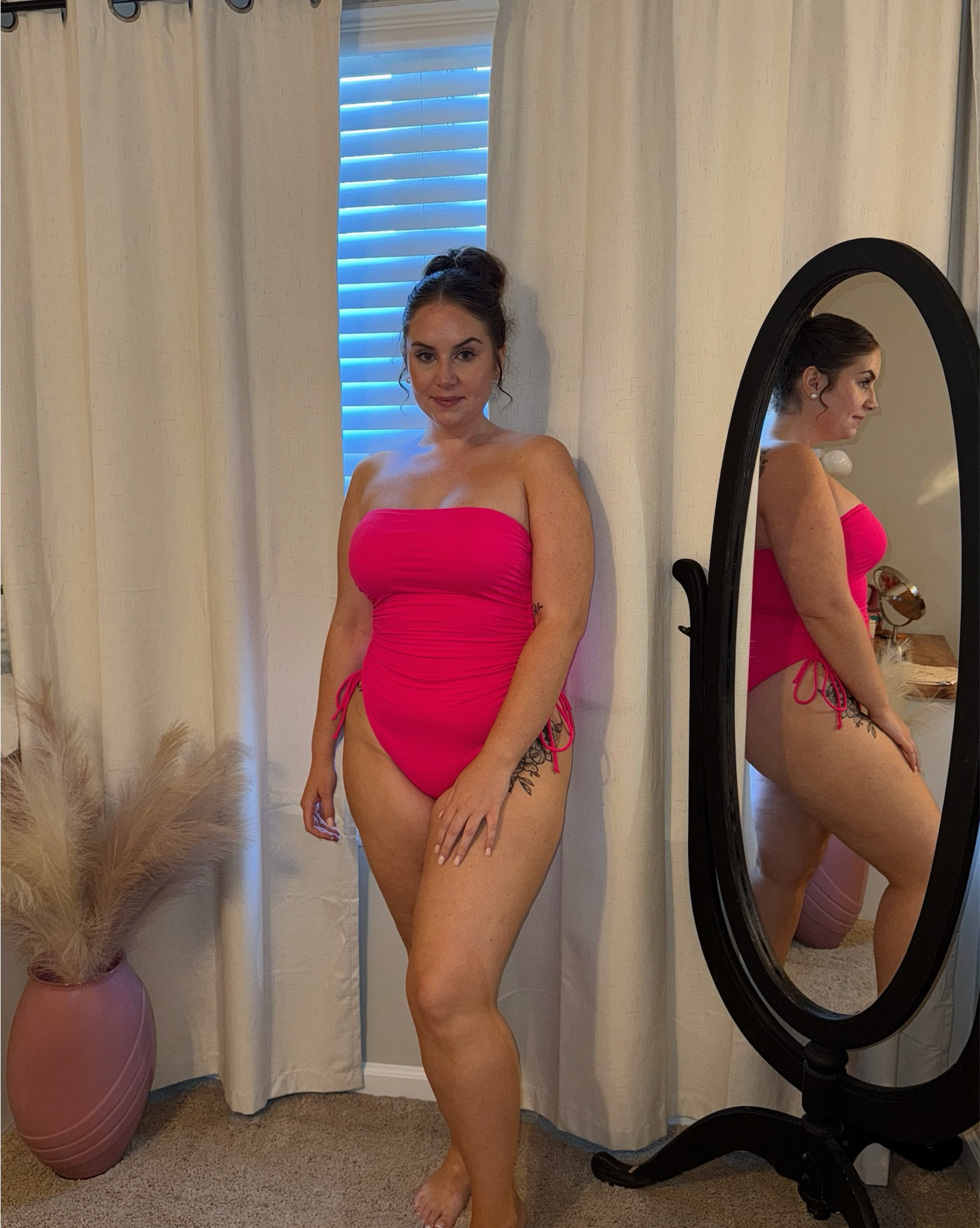 Perfect one piece swim with adjustable sides and removable straps  

#LTKSeasonal #LTKMidsize
