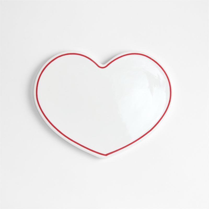 Red Rim Ceramic Heart Trivet + Reviews | Crate & Barrel | Crate & Barrel