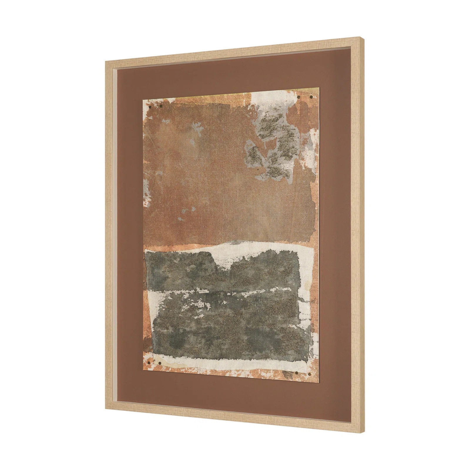 Harisan Echo - Rust By Kristine Hegre Hand Embelished Textured Framed Artwork Matted Under Glass | Wayfair North America
