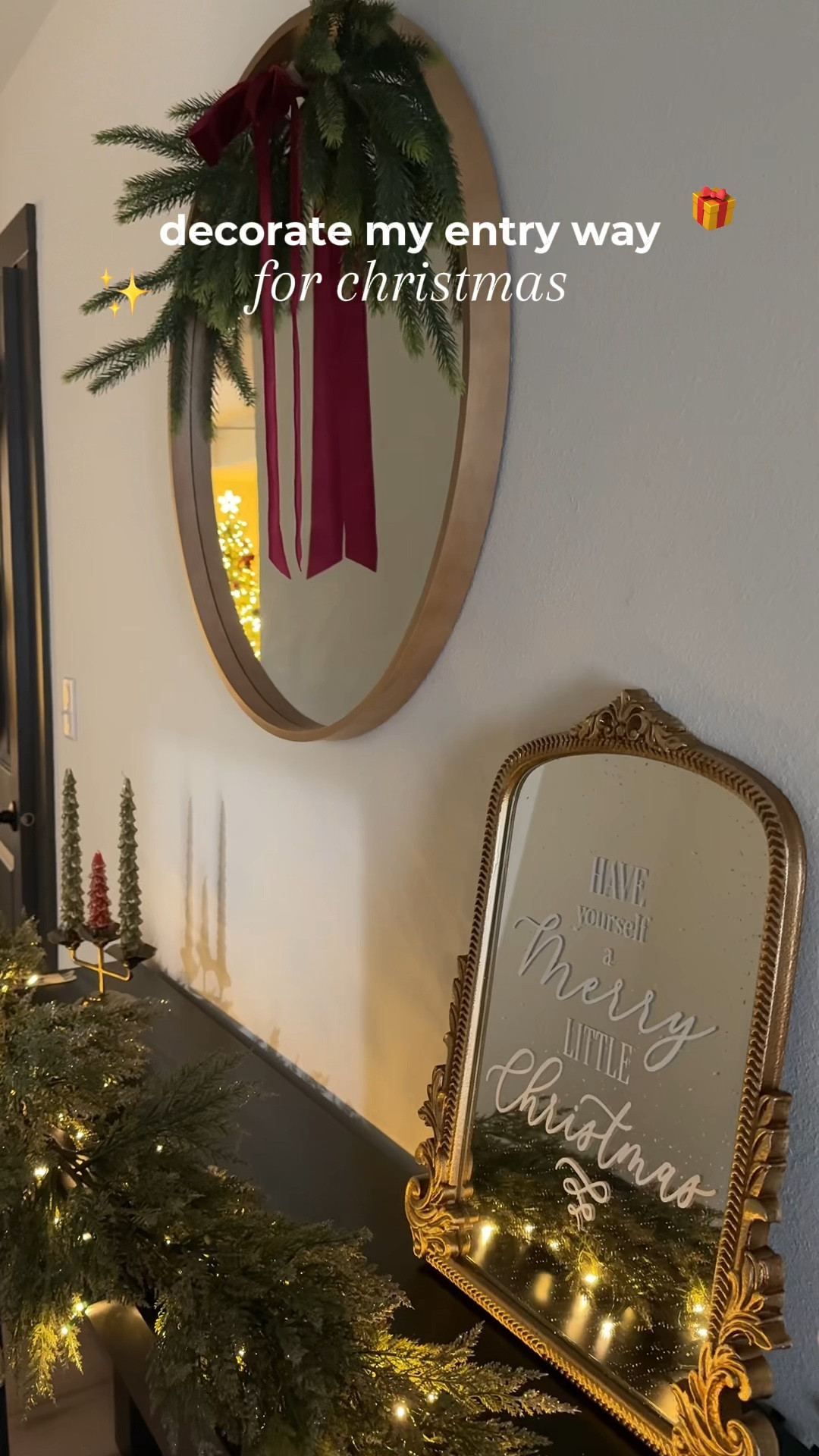 Let's decorate my entryway for Christmas! 🌲✨I'm putting the final touches on everything around the house. May add a few more things here later 🤭

#LTKHome #LTKHoliday #LTKSeasonal