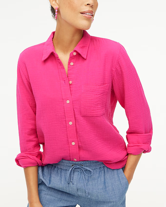 Gauze button-up shirt | J.Crew Factory