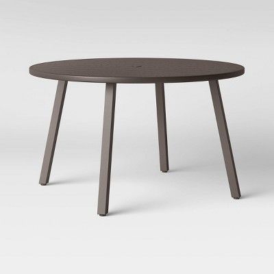 Monroe 4 Person Round Patio Dining Table Brown - Threshold&#8482; | Target