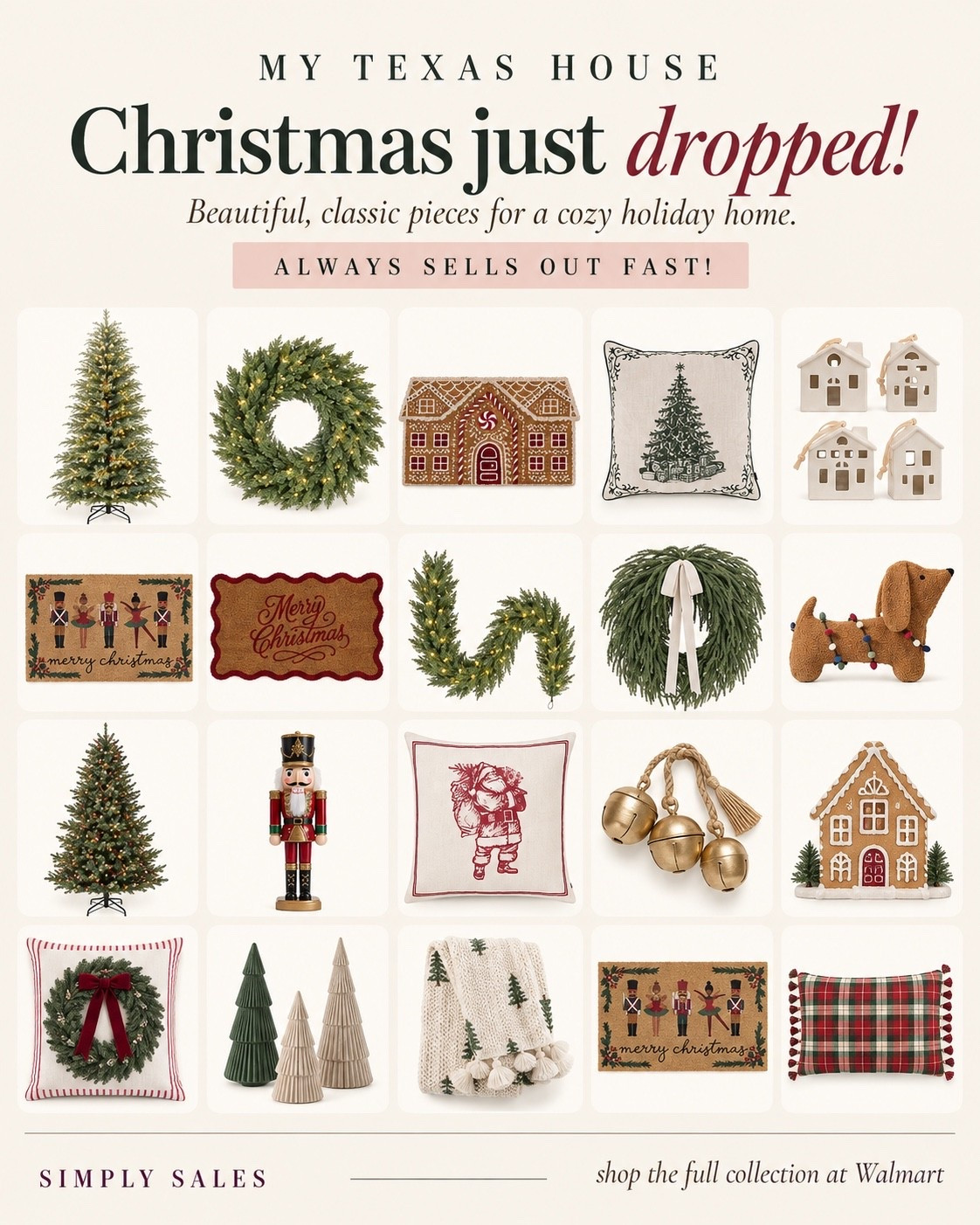 My Texas House Christmas just DROPPED 🎄🤎

I’ve been waiting for this one! The new collection at Walmart is SO good — pre-lit Christmas trees, wreaths, garland, Christmas doormats, pillows, ornaments + all the classic cozy pieces that make a house feel ready for Christmas.

And if you’ve shopped My Texas House before, you know… these pieces sell out FAST. 👀

I’m especially loving the pre-lit trees, gingerbread doormat + those little white house ornaments. So many good pieces this year!

My Texas House Christmas, Walmart Christmas decor, Walmart holiday decor, Christmas decorations, pre-lit Christmas tree, Christmas wreath, Christmas garland, Christmas doormat, Christmas pillows, Christmas ornaments, gingerbread Christmas decor, cozy Christmas decor, classic Christmas decor, Christmas home decor, Christmas 2026

#LTKSeasonal #LTKHome #LTKdayinmylife