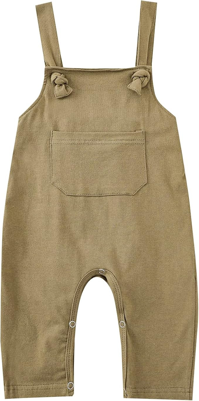 Baby Boys Clothes for Gentleman Outfits Infant Boy Girl Suspender Pants Overalls Onepiece Jumpsui... | Amazon (US)