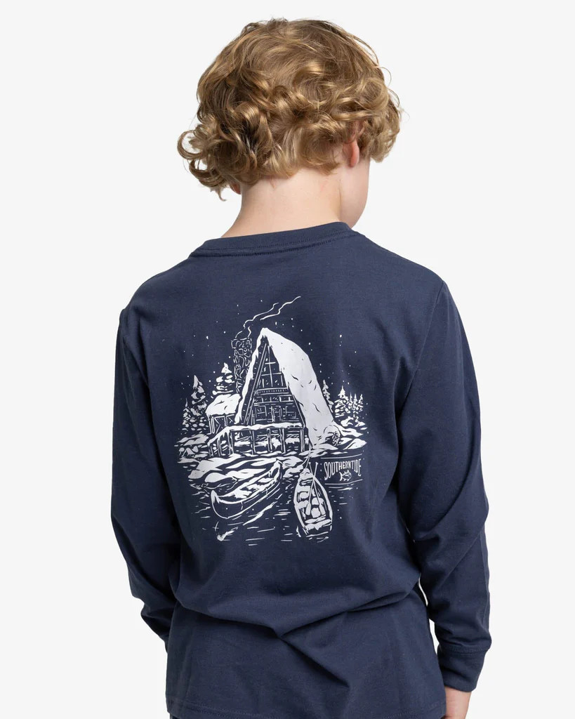Youth Chillin at the Cabin Long Sleeve T-shirt | Southern Tide