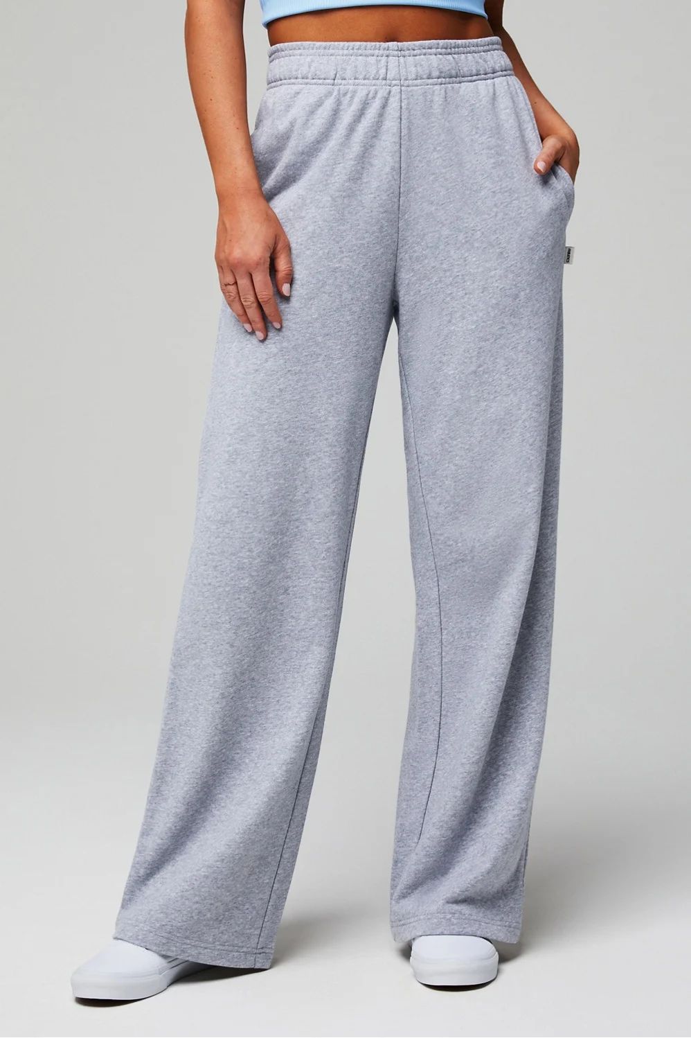 Year Round Terry Wide Leg Sweatpant | Fabletics - North America