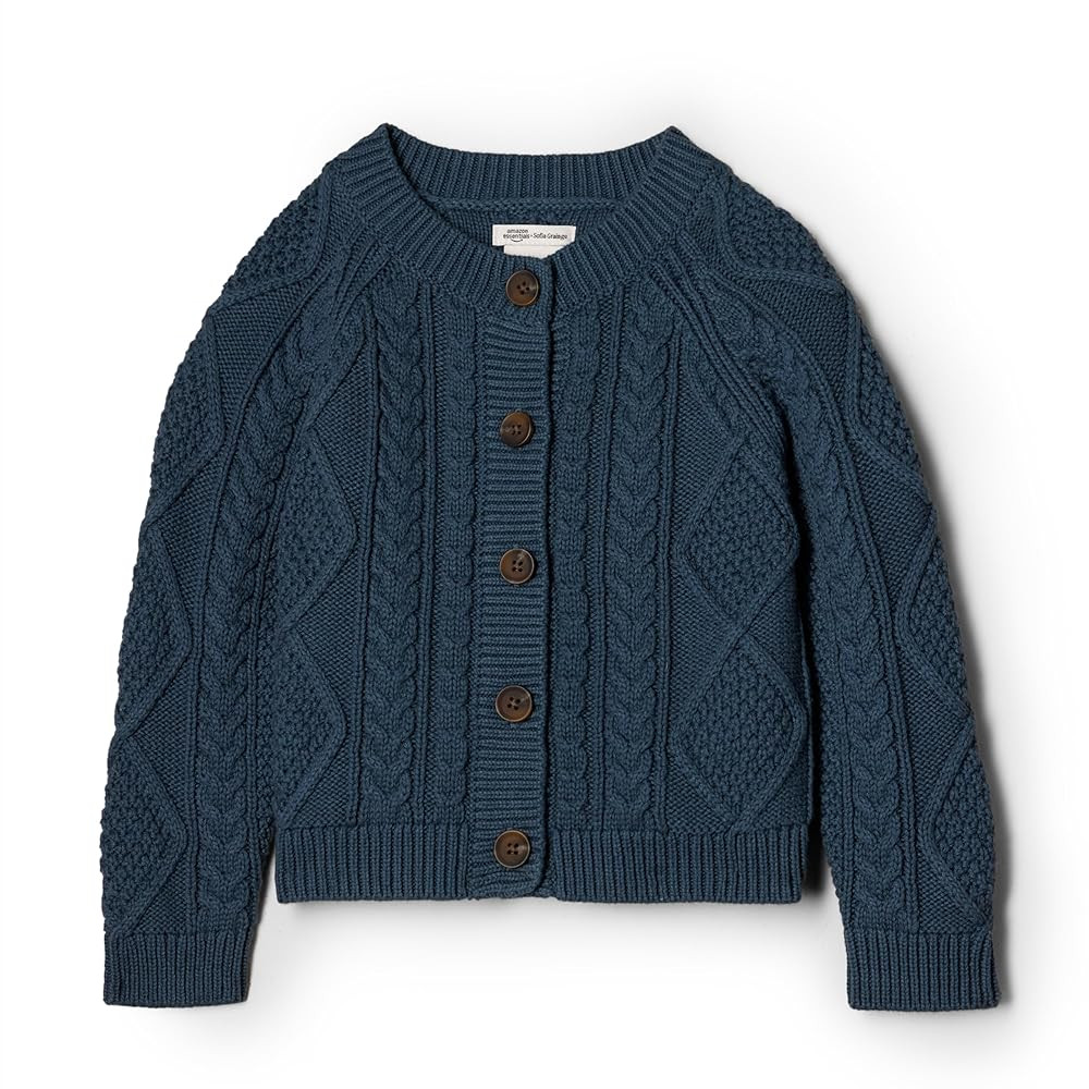 Amazon Essentials x Sofia Grainge Unisex Toddlers and Babies' Fisherman Cardigan Sweater | Amazon (US)