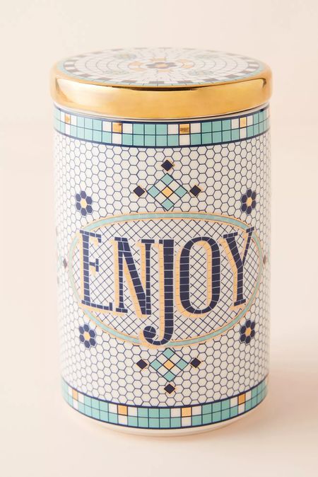 just ordered this canister from #anthropologie - I love their bistro tile line; they have the cutest #kitchenware!

#LTKfindsunder50 #LTKGiftGuide #LTKhome
