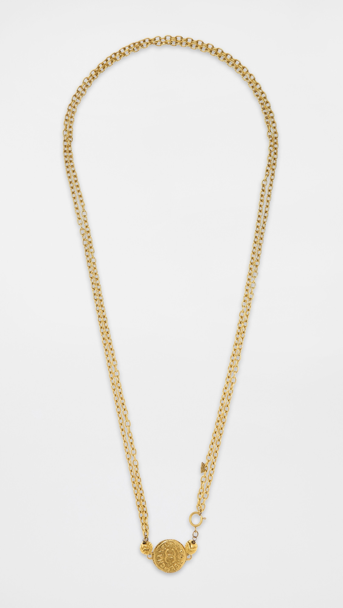 Chanel Gold Embossed Coins Necklace | Shopbop