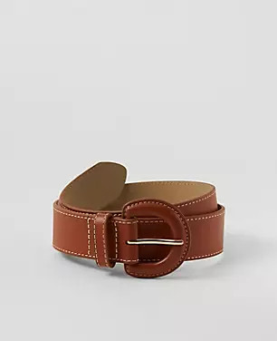 Leather Wrapped Buckle Belt | Ann Taylor