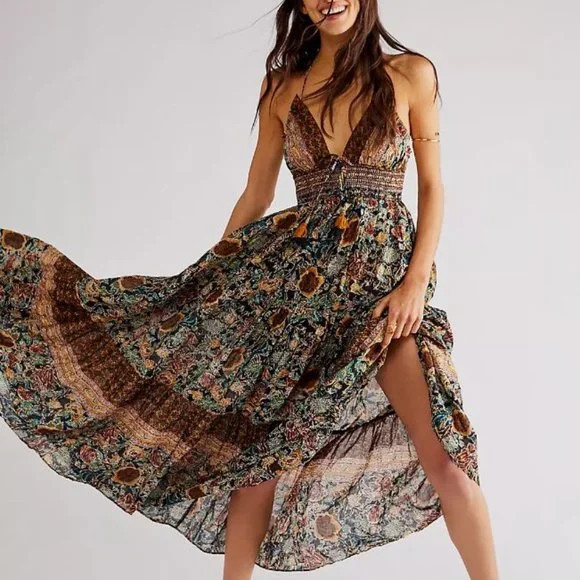 Free People Real Love Maxi Dress XS Multi Color | Poshmark