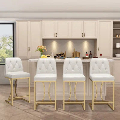 24" Counter Height Bar Stools with Back Kitchen Island Stools | Wayfair North America