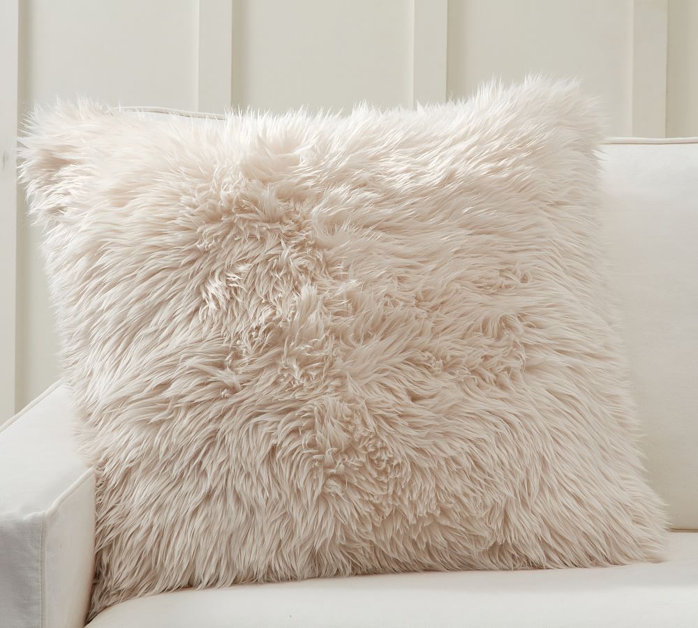 Luxe Faux Fur Pillow | Pottery Barn (US)