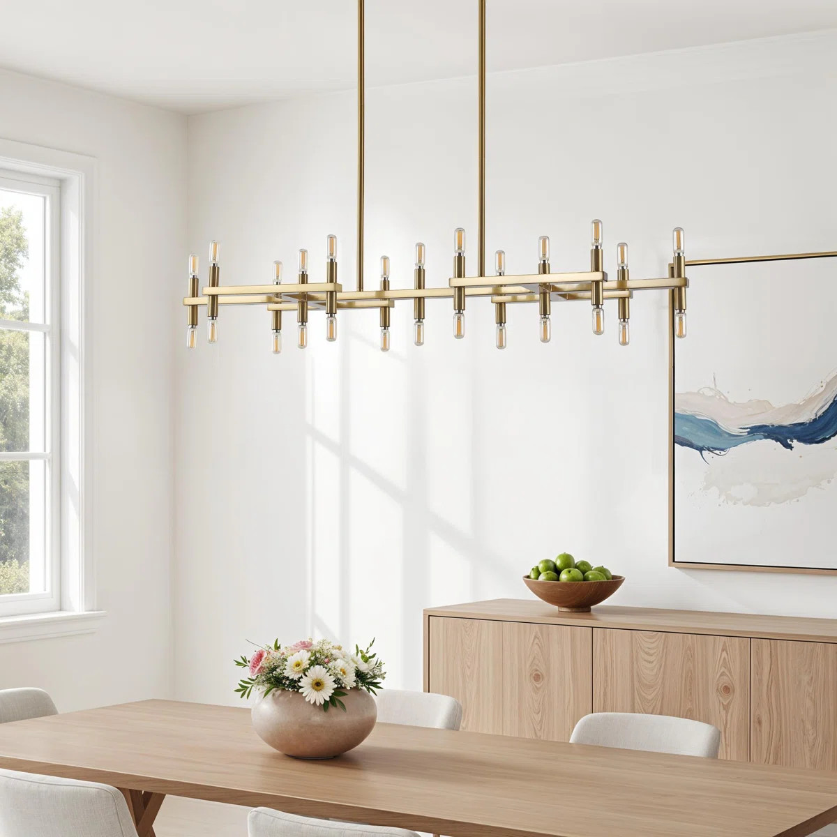 Mazelina 26 - Light Dimmable Modern Linear Chandelier | Wayfair North America