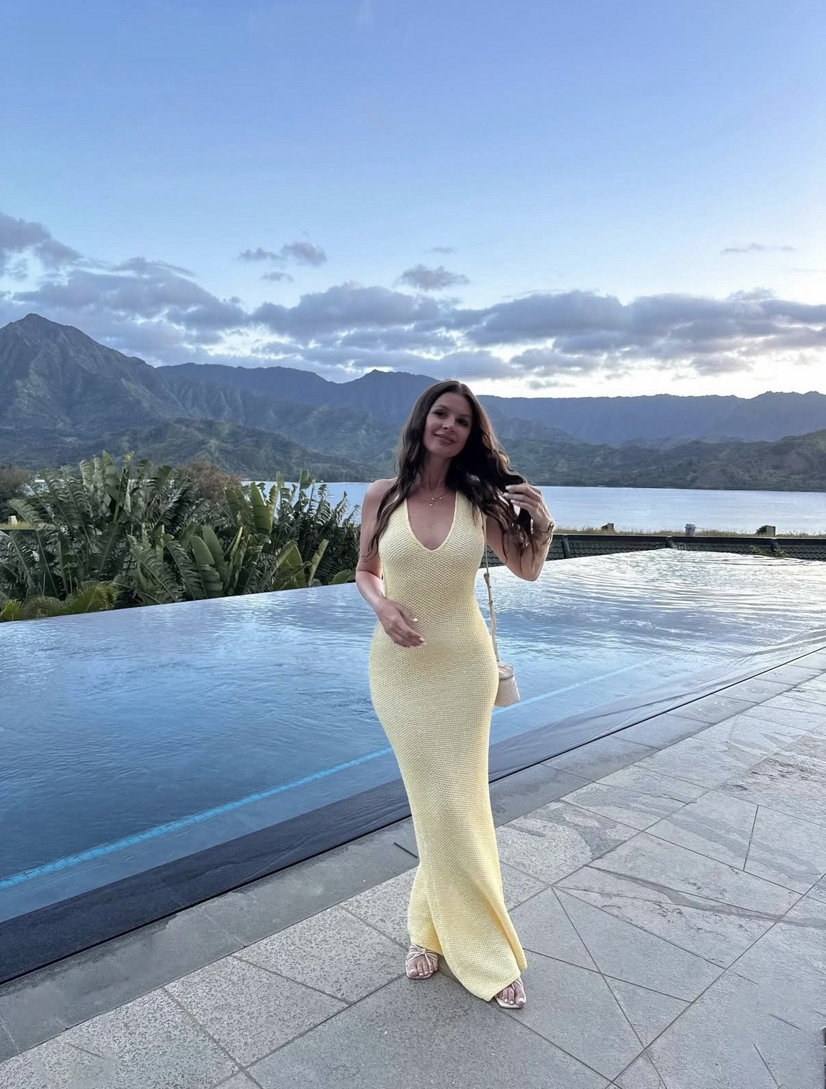 Vacation look. Styling a butter yellow knit dress with strappy sandals and a classy off white Bottega vanity tote and some gold jewelry 

#vacationoutfit #vacation #dress #butteryellow #vacationstyle #vacationoutfitideas #vacationoutfitsbeach #vacay #look #outfit #beach #resort #resortwear #beachoutfit #resortstyle  

#LTKTravel #LTKootd #LTKFindsUnder100
