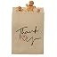 100 Pack Thank You Paper Treat Bags Flat Kraft Cookie Favor Bag for Candy Snack Bakery Wedding Pa... | Amazon (US)
