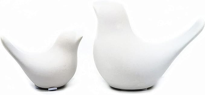 Small Animal Birds Statues Home Decor Modern Style White Decorative Ornaments for Living Room, Be... | Amazon (US)