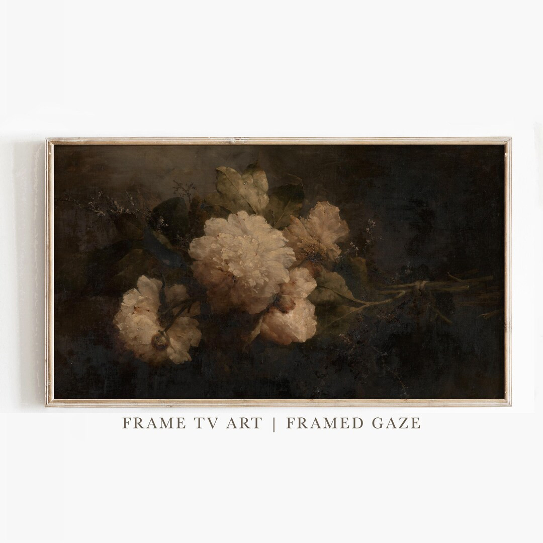 Samsung Frame TV Art Still Life Peonies | Frame TV Art | Vintage Painting | Digital Download | Ar... | Etsy (US)