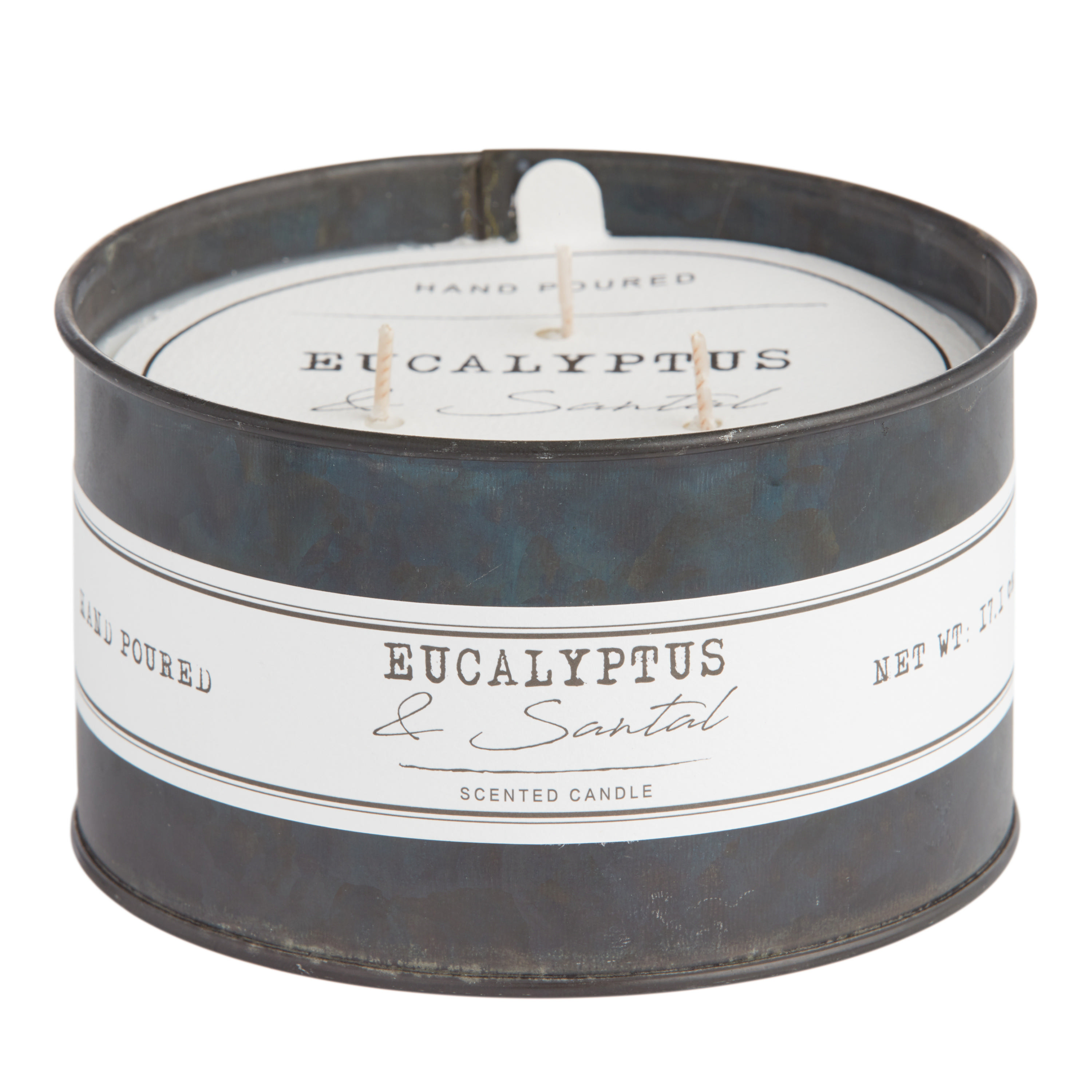 Eucalyptus & Santal Antique Oil Tin 3 Wick Scented Candle | World Market