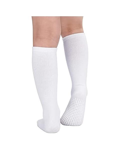 Amazon.com: LA Active Baby Toddler Knee High Grip Socks - 5 Pairs - Non Slip/Skid Cable Knit (Whi... | Amazon (US)