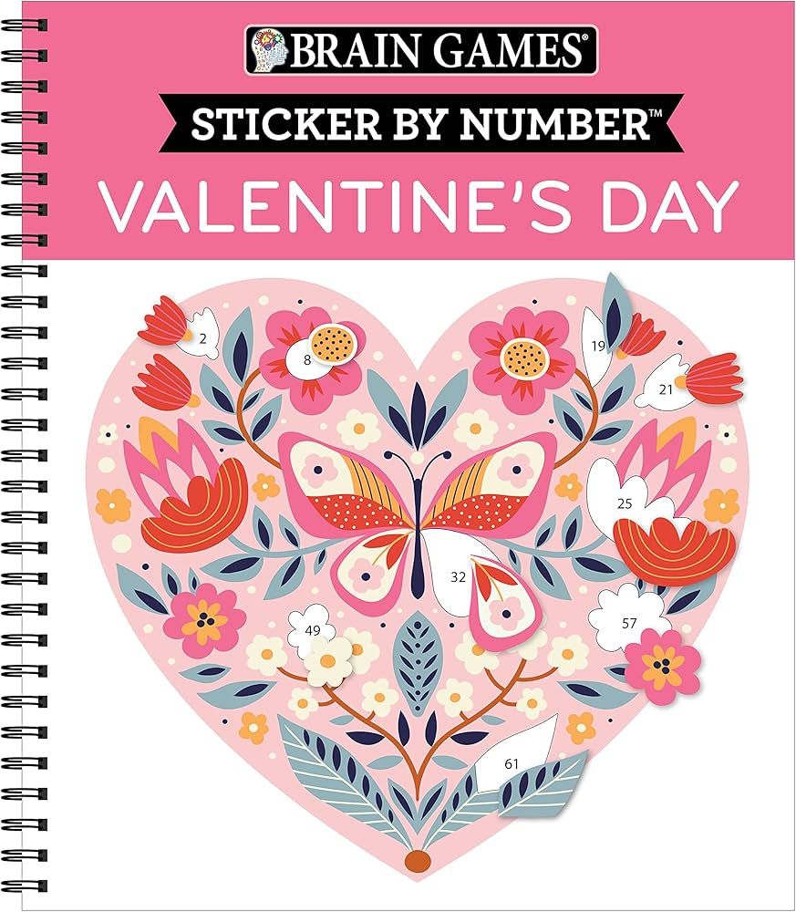 Brain Games - Sticker by Number: Valentine's Day | Amazon (US)