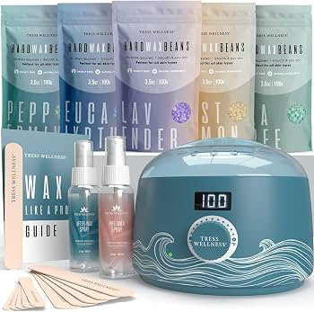 Tress Wellness Waxing Kit for Sensitive Skin – Safe for Face & Skin, Prep & Aftercare Spray, Ea... | Amazon (US)