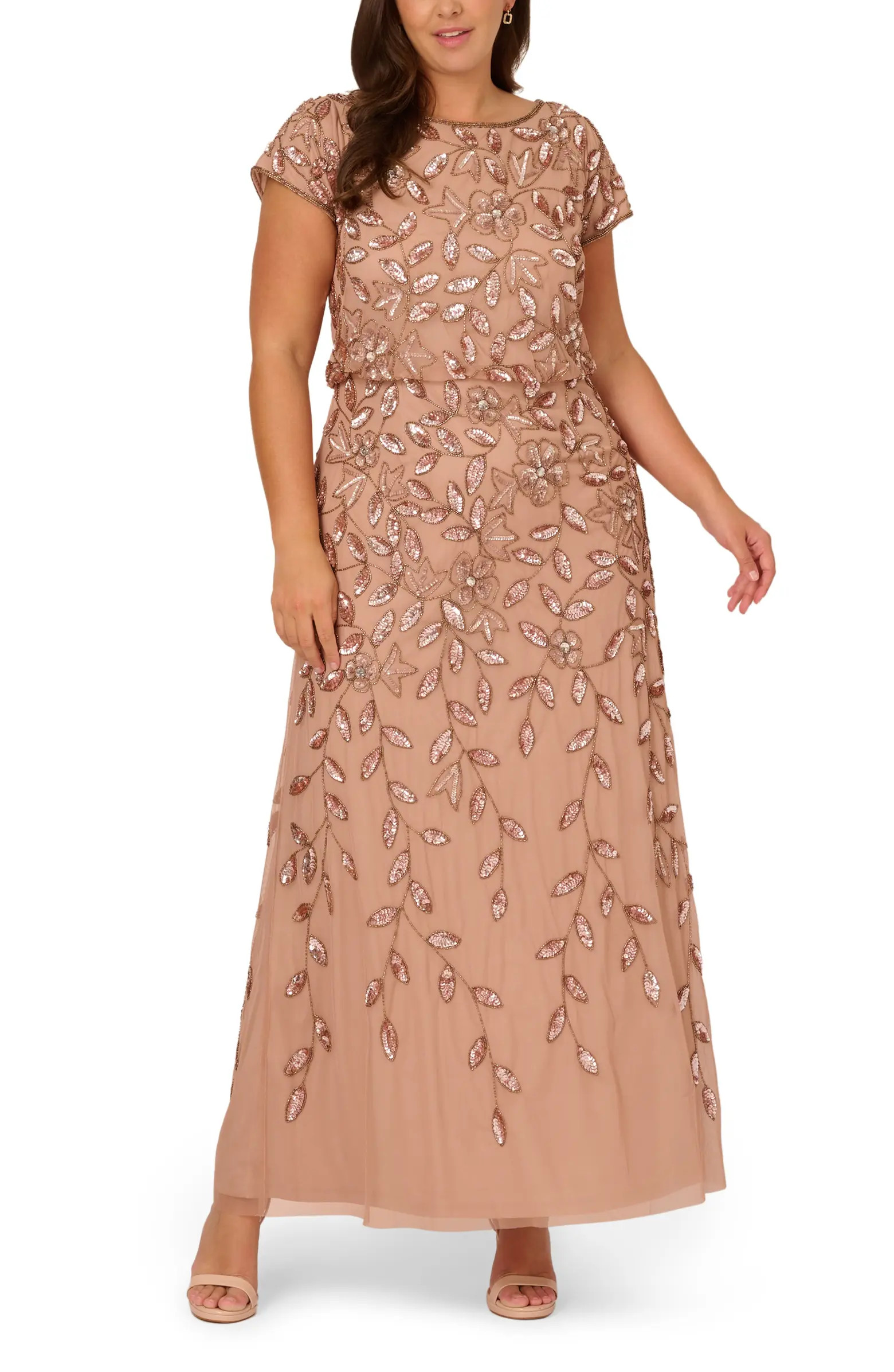 Beaded Blouson Gown | Nordstrom
