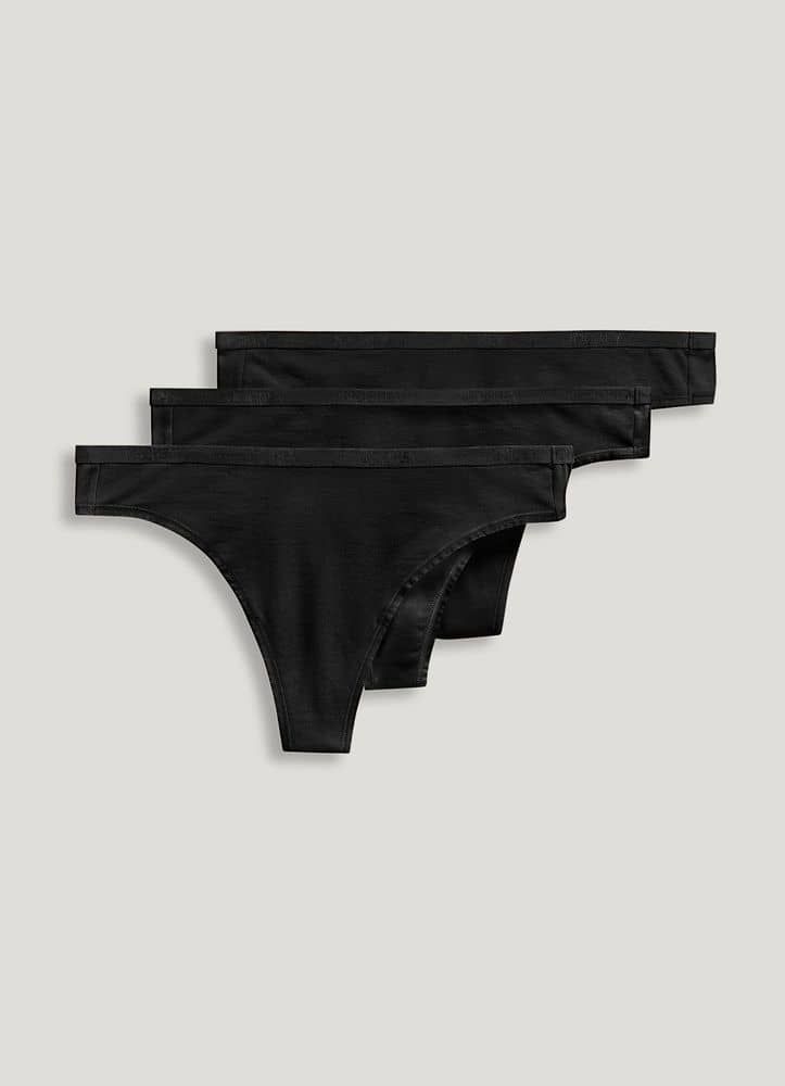 Jockey® Organic Cotton Stretch Logo Thong - 3 Pack | Jockey