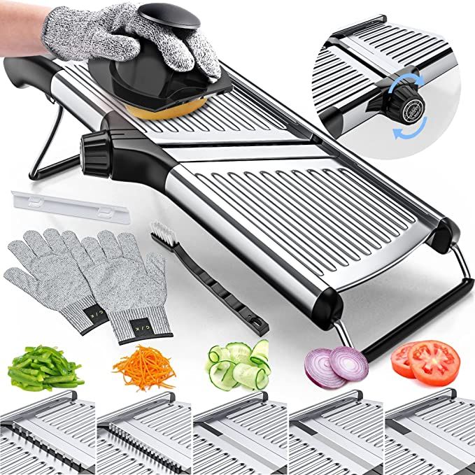 Gramercy Adjustable Mandoline Slicer for Kitchen, Vegetable Chopper, Food Chopper, Vegetable Slic... | Amazon (US)