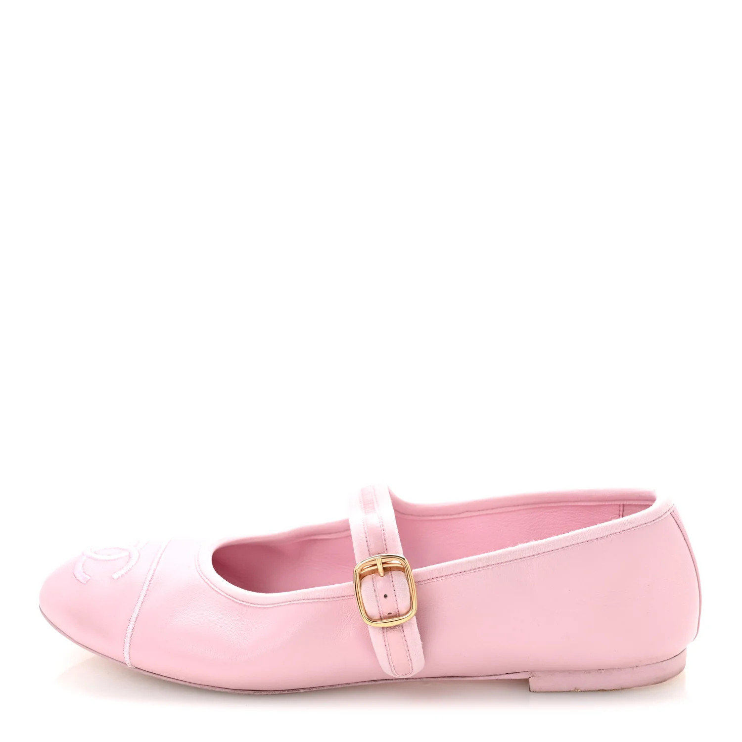 Chanel Lambskin Mary Jane Flats 38 Light Pink 1895251 | FASHIONPHILE (US)