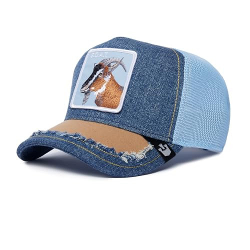 Goorin Bros. Unisex Silky Roots Collection Denim Adjustable Trucker Hat, Denim (Silky Goat), One Size | Amazon (US)