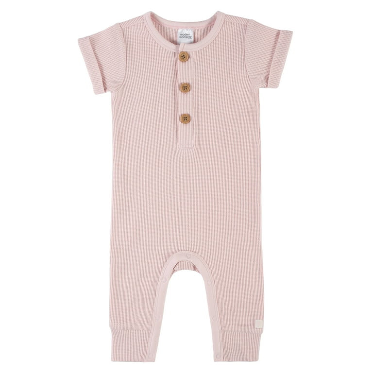 Modern Moments By Gerber Baby Girl Waffle Romper Set, 2-Pack, (0/3 Months - 24 Months) - Walmart.... | Walmart (US)