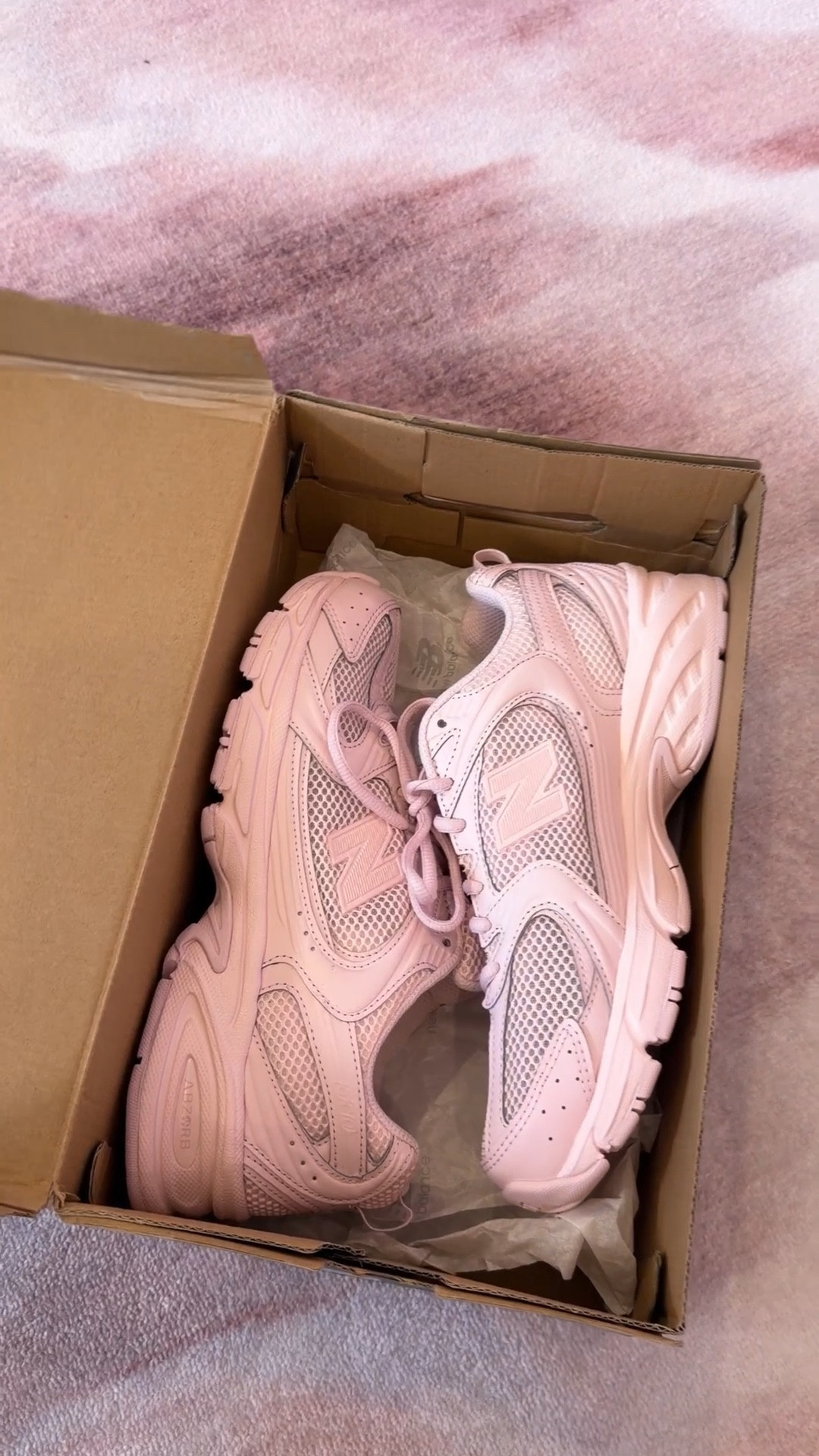 all pink rose sugar new balance 530! the prettiest light blush. i wear the size 9 

#LTKActive #LTKSeasonal