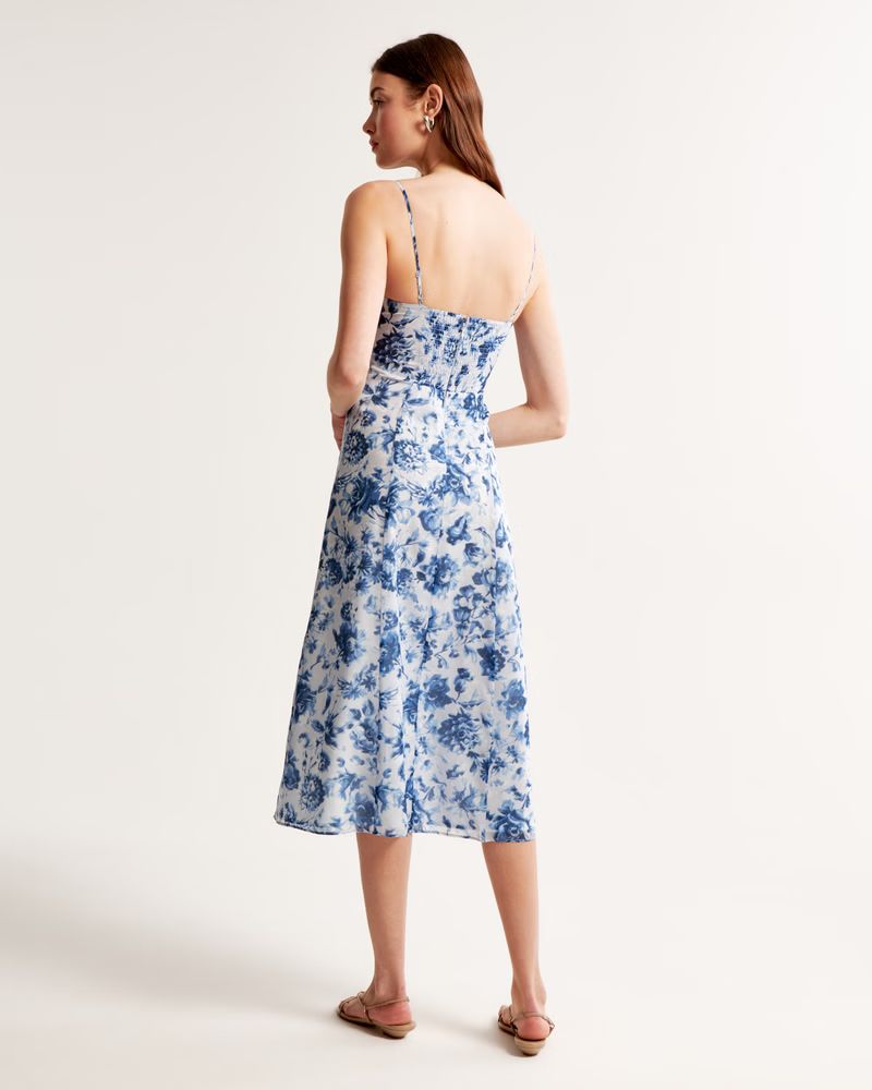 The A&F Camille Midi Dress | Abercrombie & Fitch (US)