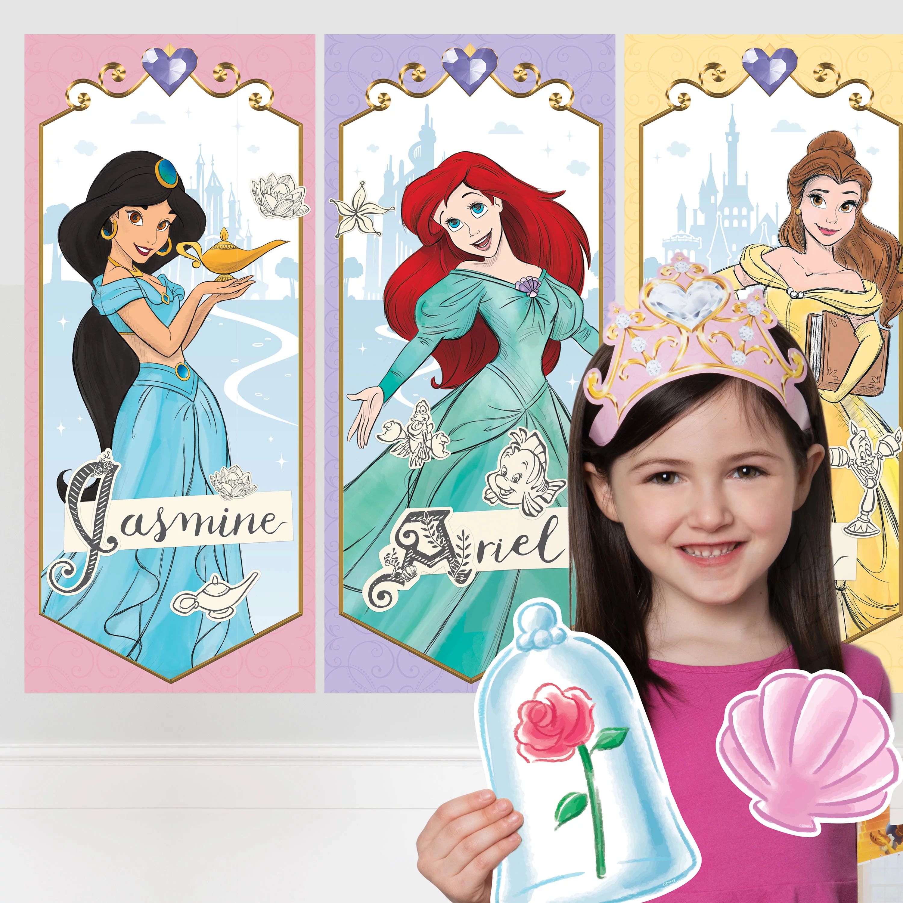 Disney Princess Birthday Party Photo Booth Kit, 19pcs | Walmart (US)