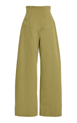 Corset Cotton Wide-Leg Pants | Moda Operandi (Global)