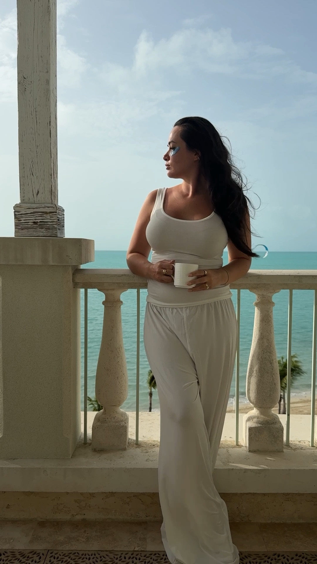 Comfy casual outfit for vacation - wearing the comfiest  wide leg pants! 

#LTKSeasonal #LTKootd