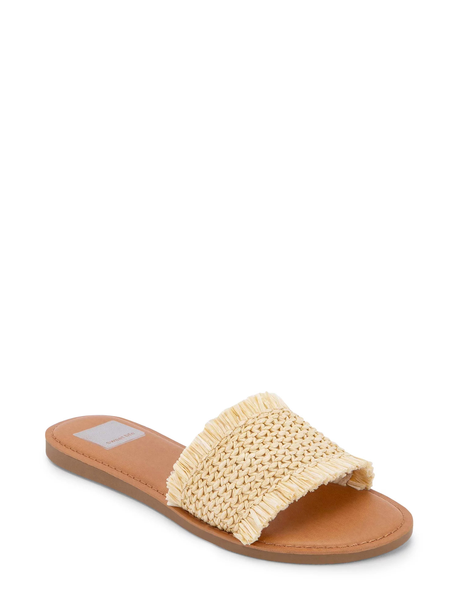 Sweet Life Daisy Raffia Slide Sandal (Women's) | Walmart (US)