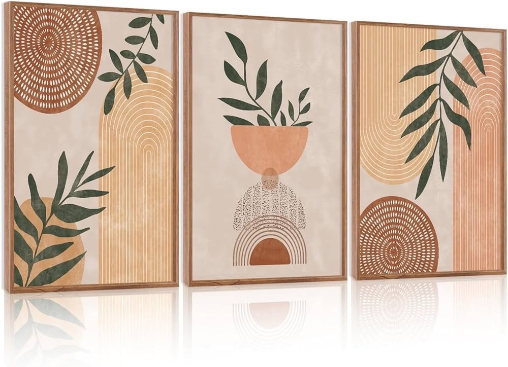Boho Geometric Framed Canvas Wall Art Set of 3, Bedroom Decor(12X16 Inch)

#LTKSaleAlert #LTKHome