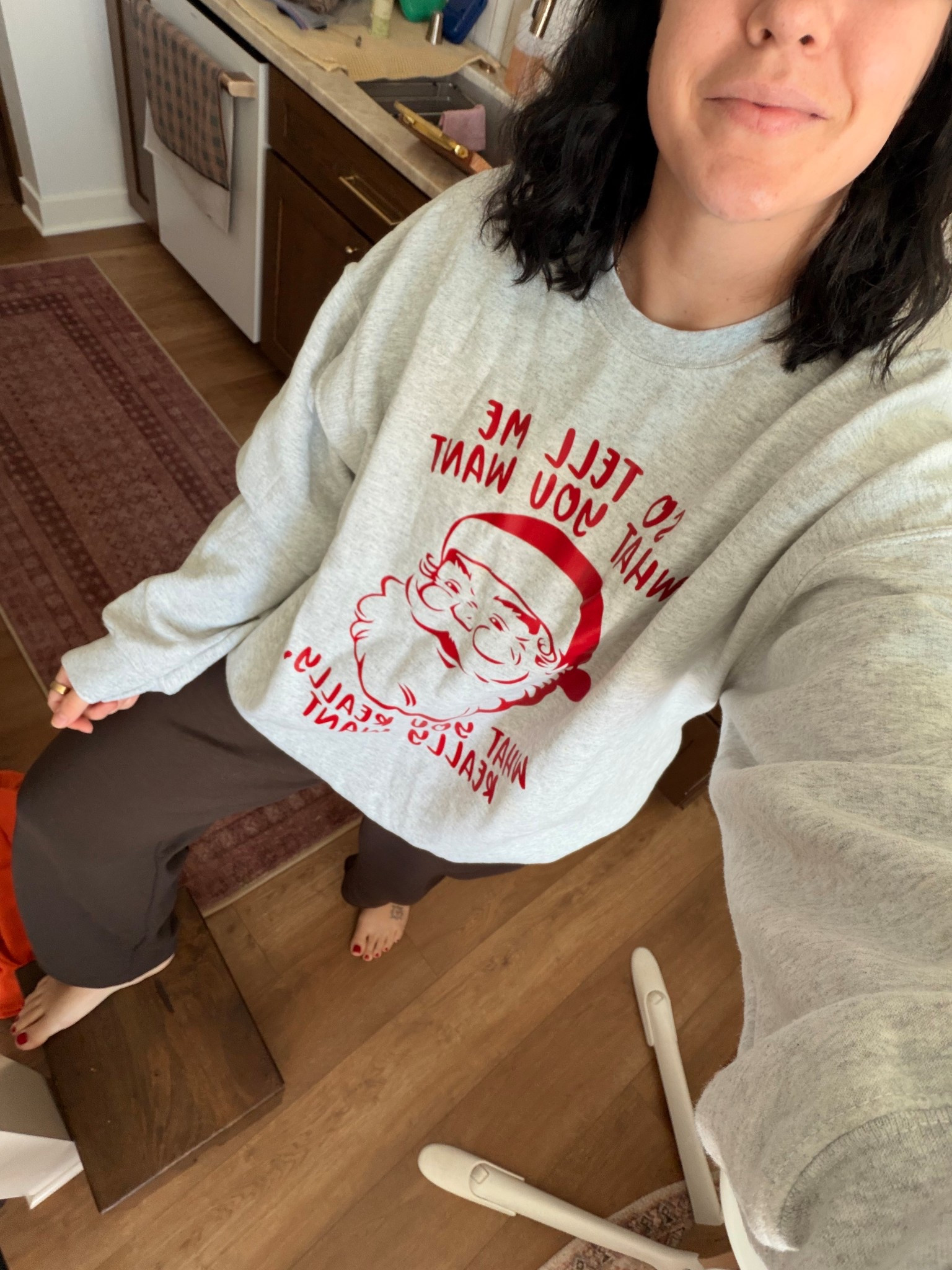 Santa crewneck sweatshirt. Size XL. 

#LTKdayinmylife #LTKmomlife #LTKHoliday