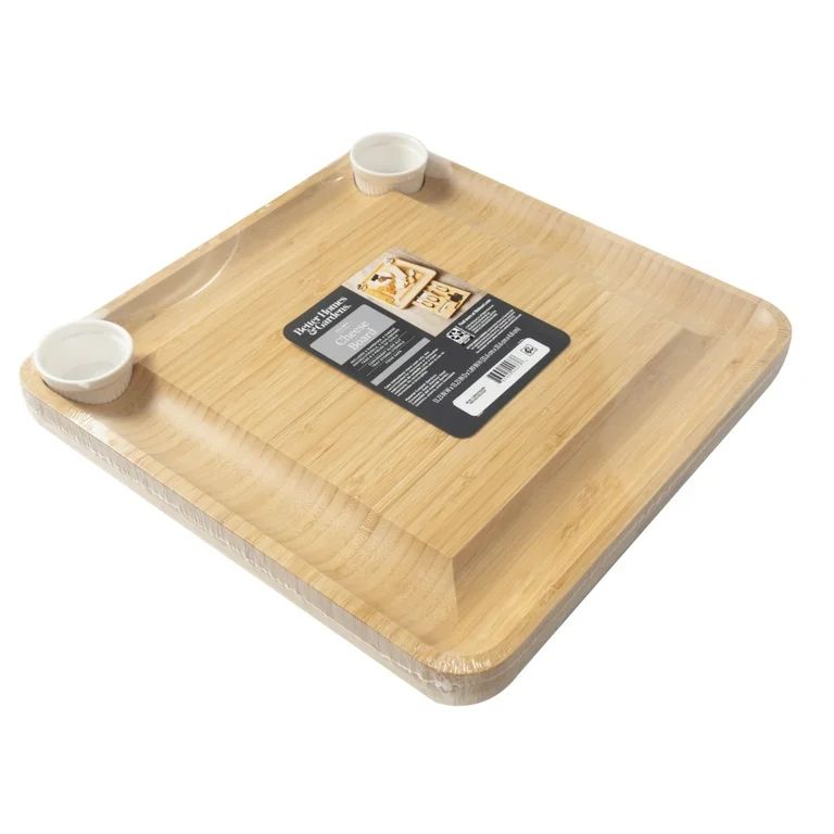 Better Homes & Gardens Bamboo Charcuterie Cheese Board Set, with Serving Utensils | Walmart (US)