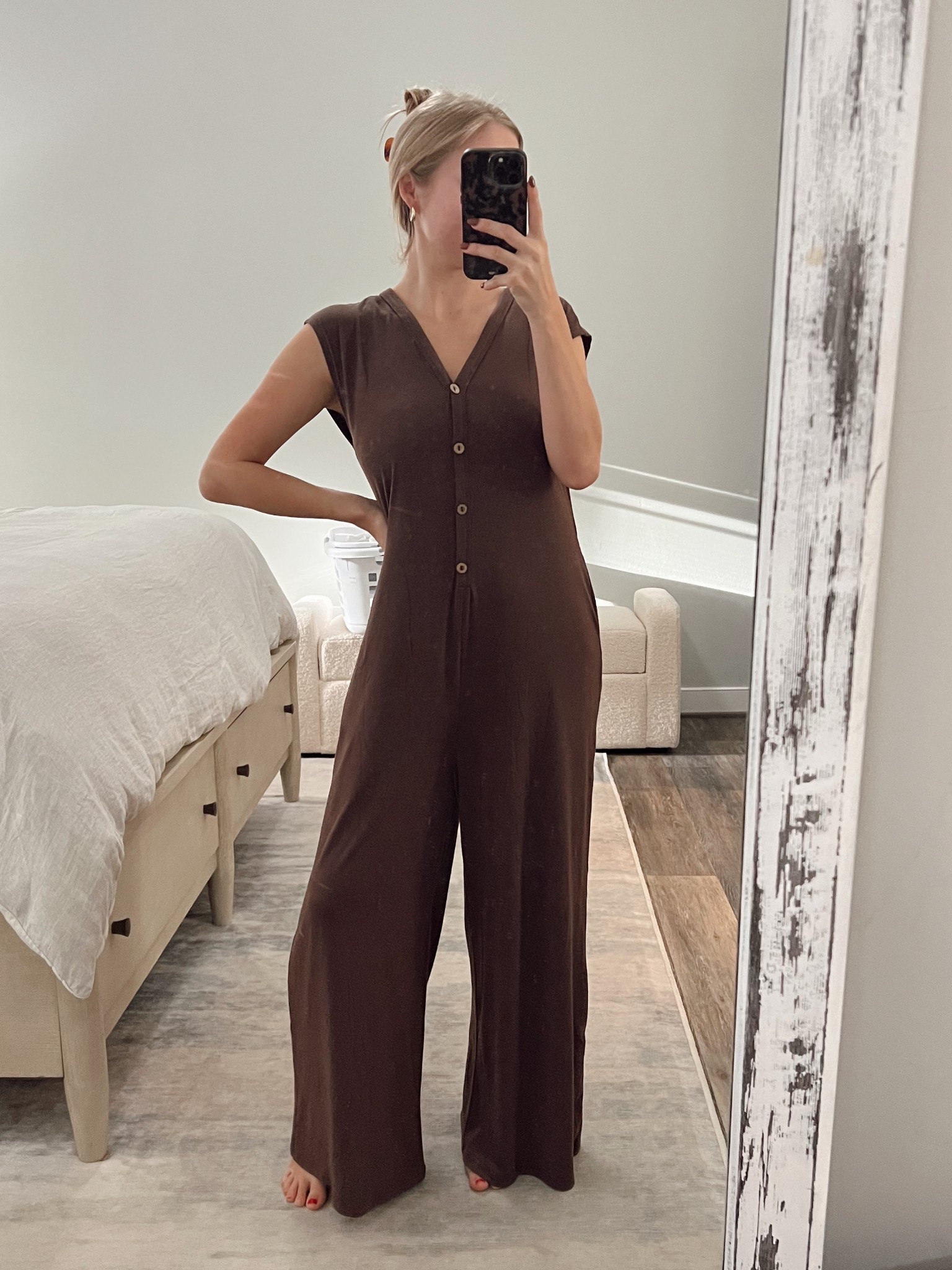 One piece jump suit currently on sale for prime day! SO comfy 
Comfy ootd 
Jump suit currently
Mom outfit 
Outfit of the day 
Fall ootd 
Fall transition outfit 
Comfy outfit 
Prime deals 
Fashion finds 
Sale 
I am not pregnant but it’s super Bump friendly too! 

#LTKOver40 #LTKBump #LTKSaleAlert