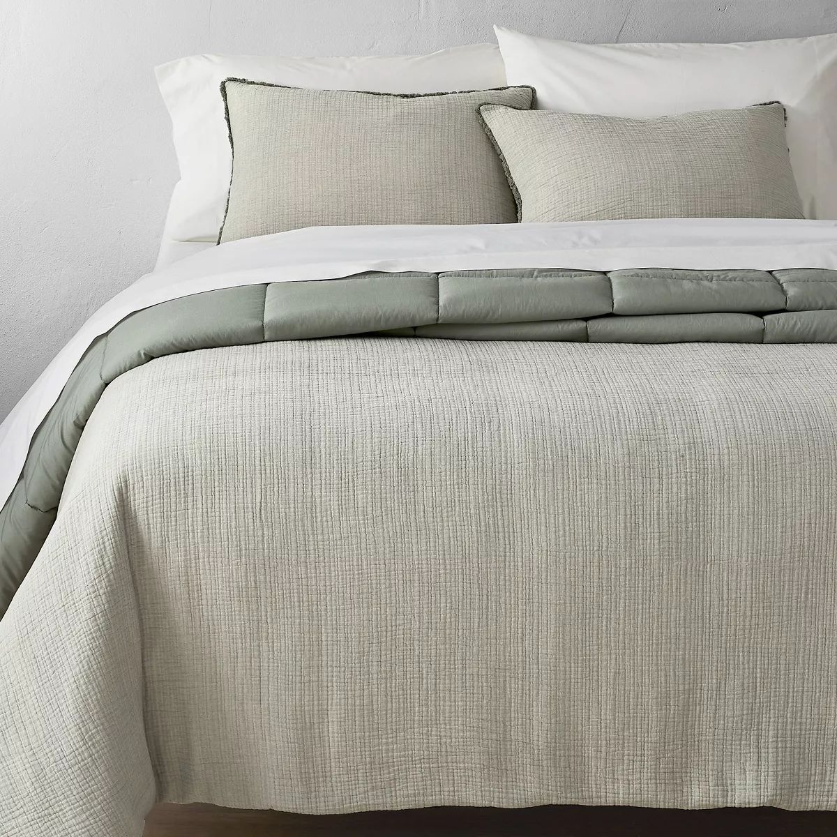 Textured Chambray Cotton Comforter & Sham Set - Casaluna™ | Target