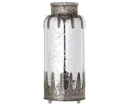 Madeline Mercury & Metal Vase, Silver - Tall | Pottery Barn (US)