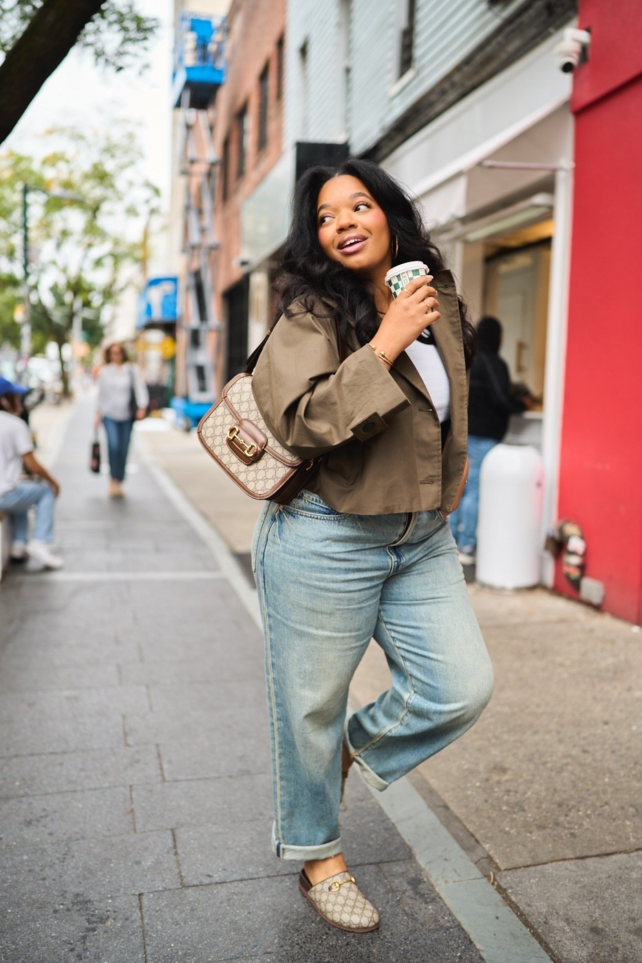 Jacket: Large 
Tank Top: Large
Jeans: 36W/32L , I had waist taken in.

#LTKSeasonal #LTKMidsize #LTKStyleTip