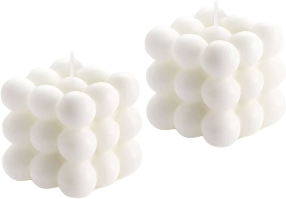 Bubble Candles White Bubble Candles Set, Floating Shelves Cool Shaped Small Bubble Candles Strong... | Amazon (US)