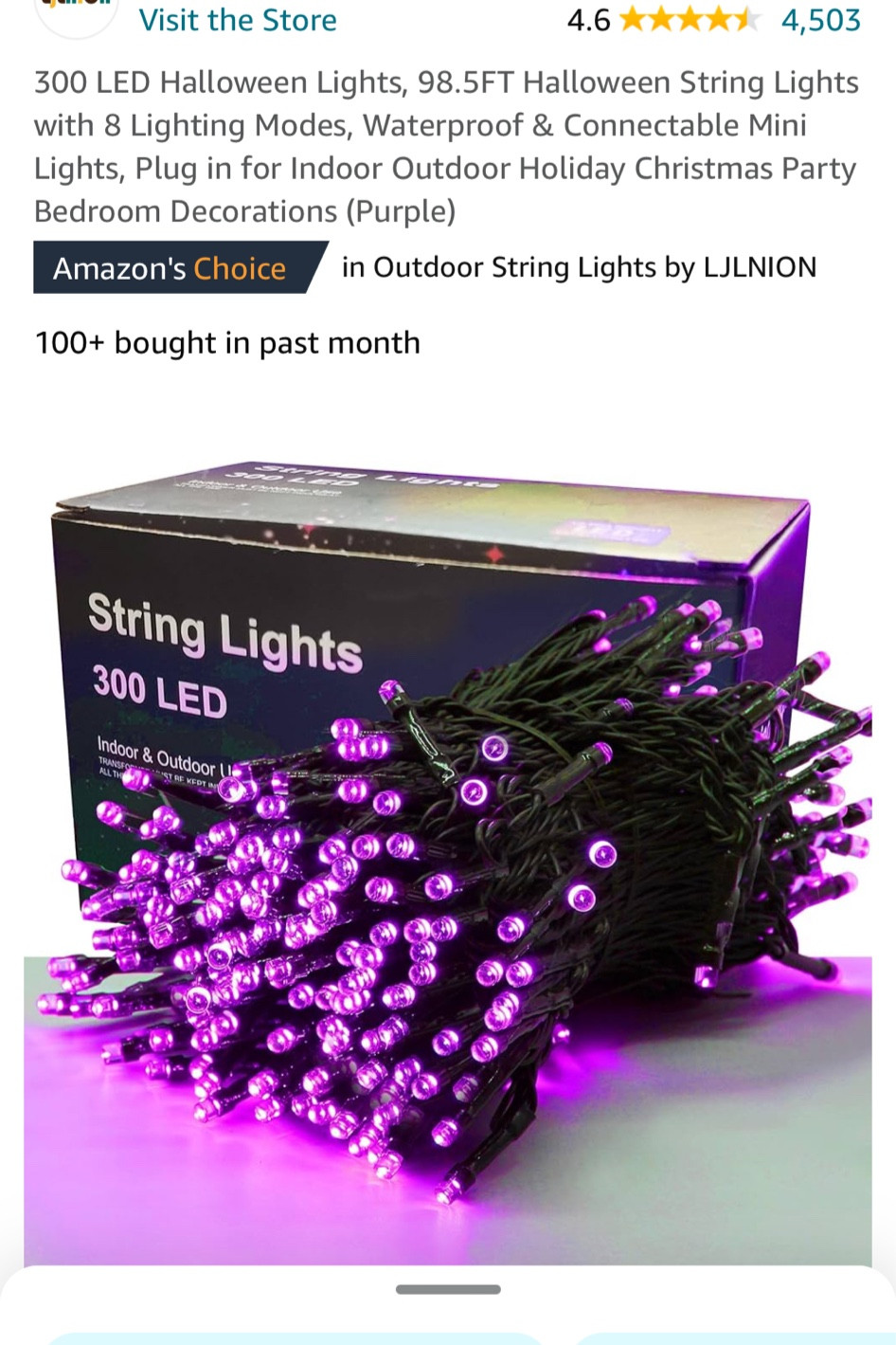 Purple Halloween lights 

#LTKSaleAlert