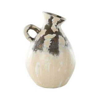 16.5" Cream Ceramic Vase with Curved Handle By Ivory And Iris | Michaels® | Michaels Stores