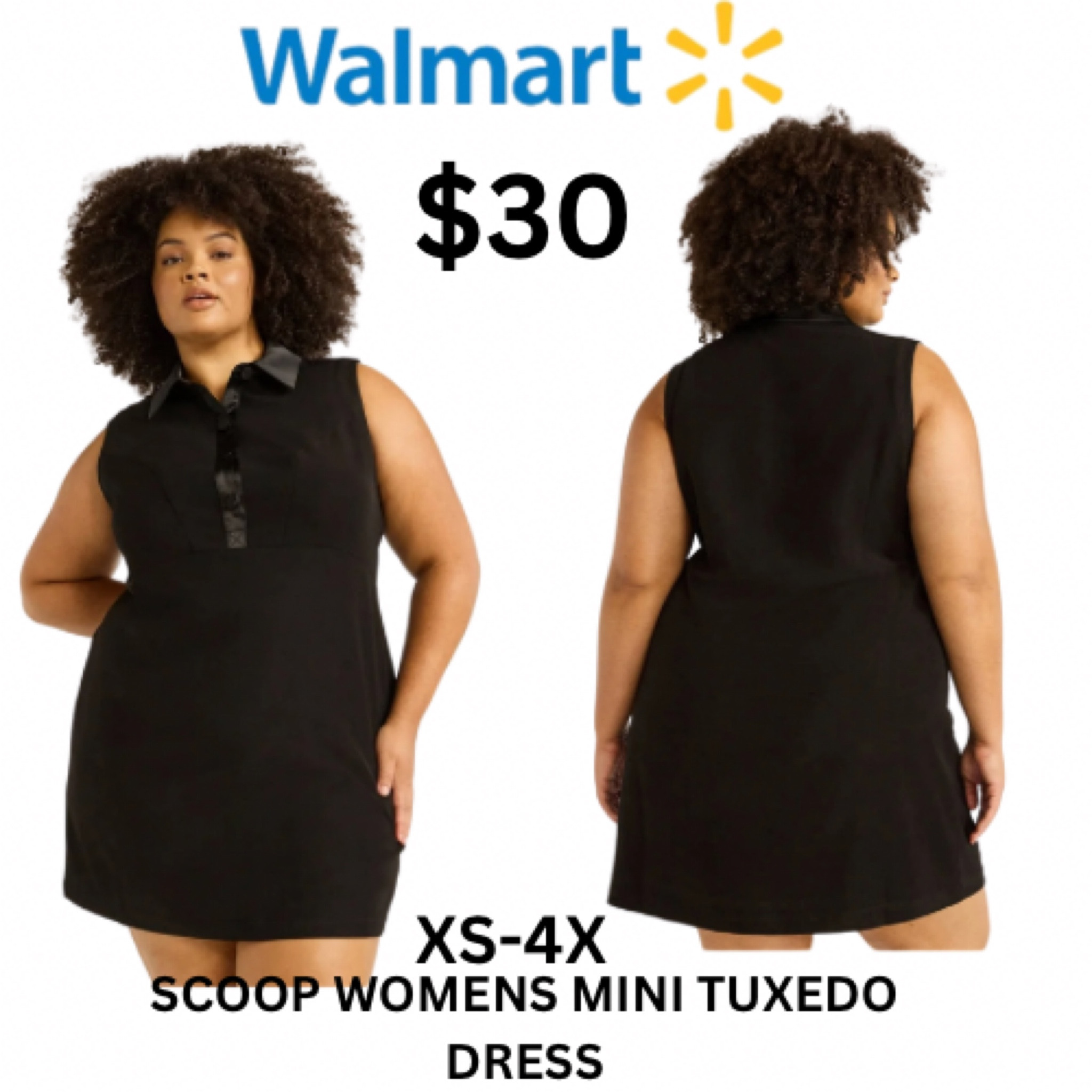 Walmart women’s tuxedo mini dress. Sizes XS-4X 

#LTKStyleTip #LTKFindsUnder50 #LTKU