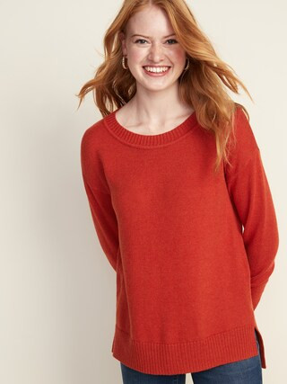 Drop-Shoulder Crew-Neck Sweater for Women | Old Navy (US)